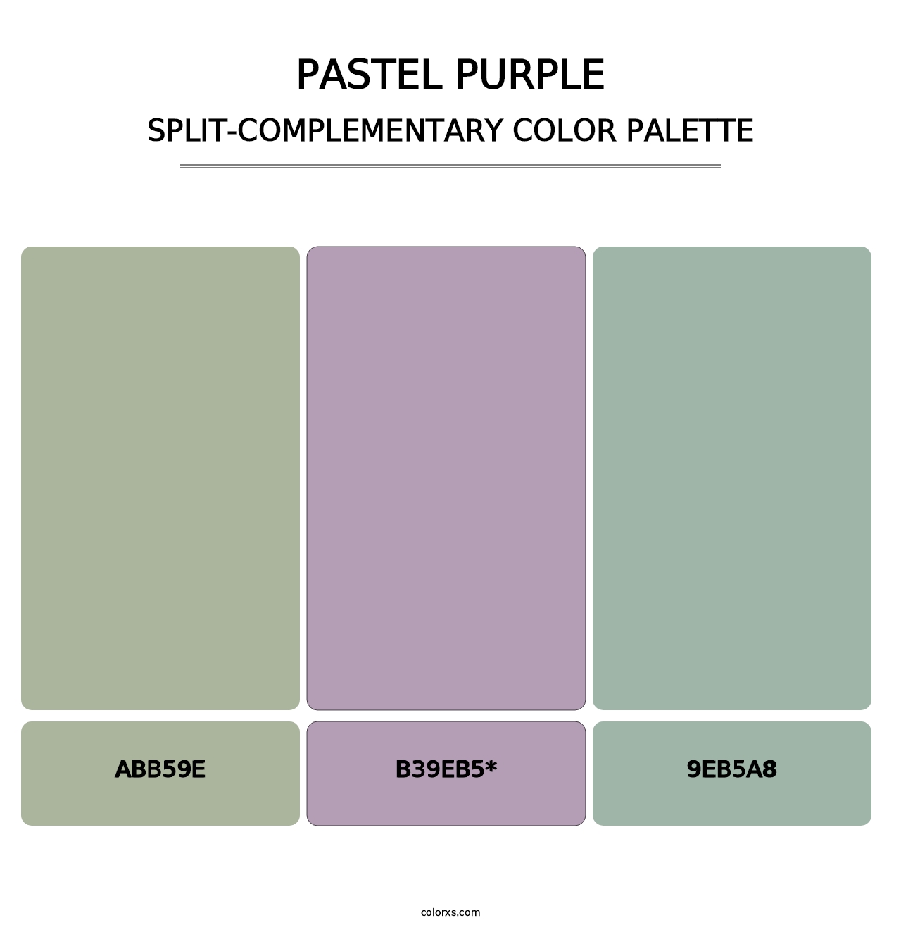 Pastel Purple - Split-Complementary Color Palette