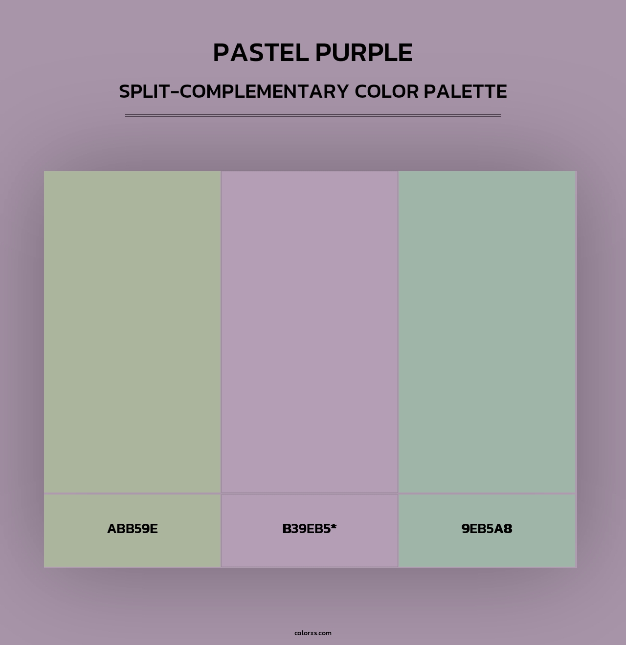 Pastel Purple - Split-Complementary Color Palette