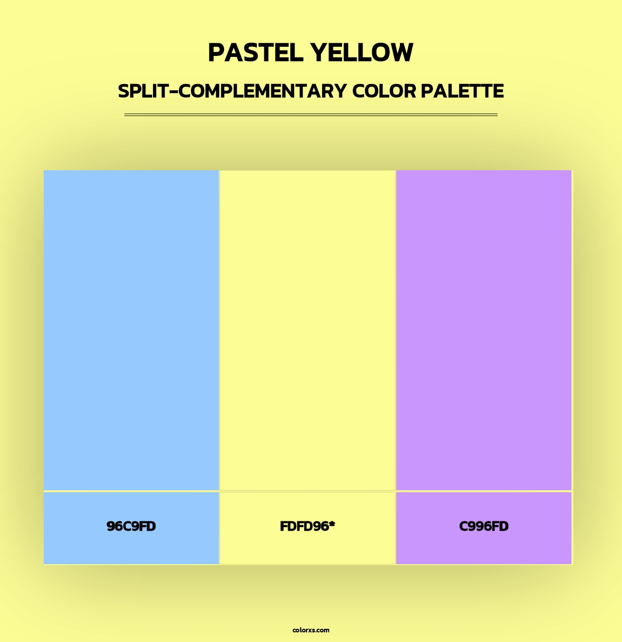 Pastel Yellow - Split-Complementary Color Palette