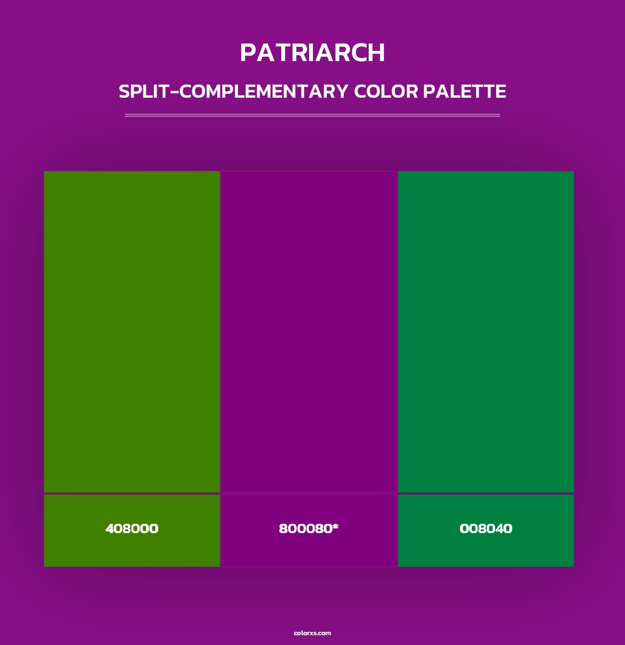 Patriarch - Split-Complementary Color Palette