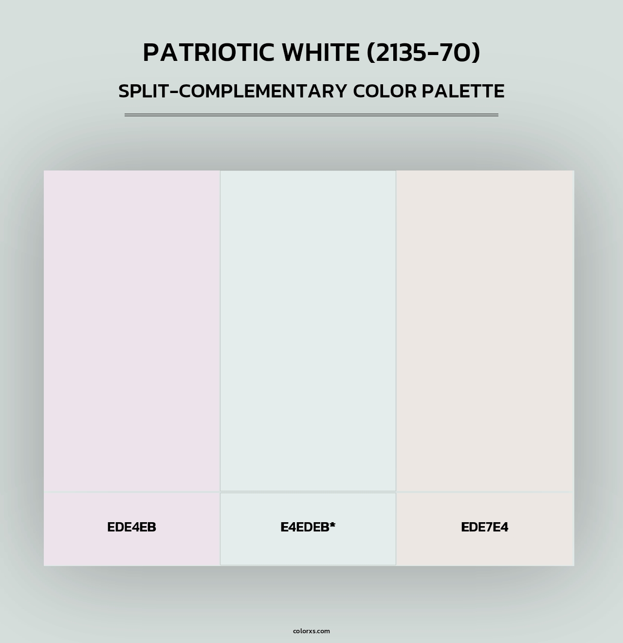 Patriotic White (2135-70) - Split-Complementary Color Palette
