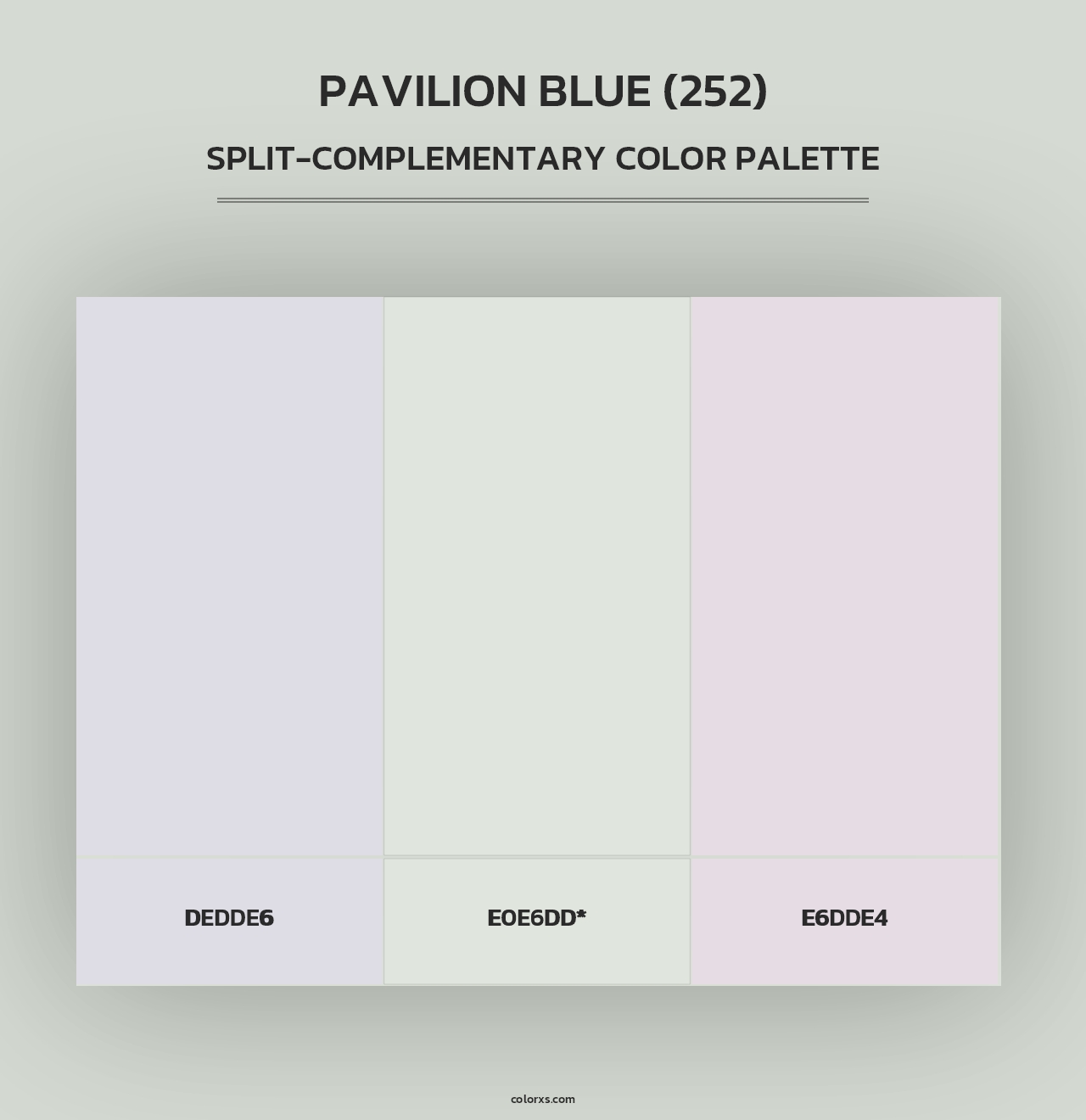 Pavilion Blue (252) - Split-Complementary Color Palette