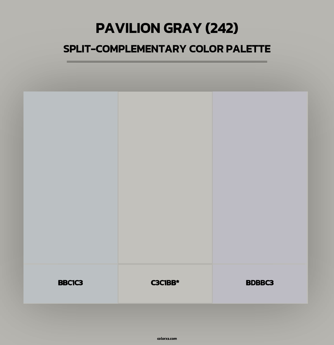 Pavilion Gray (242) - Split-Complementary Color Palette