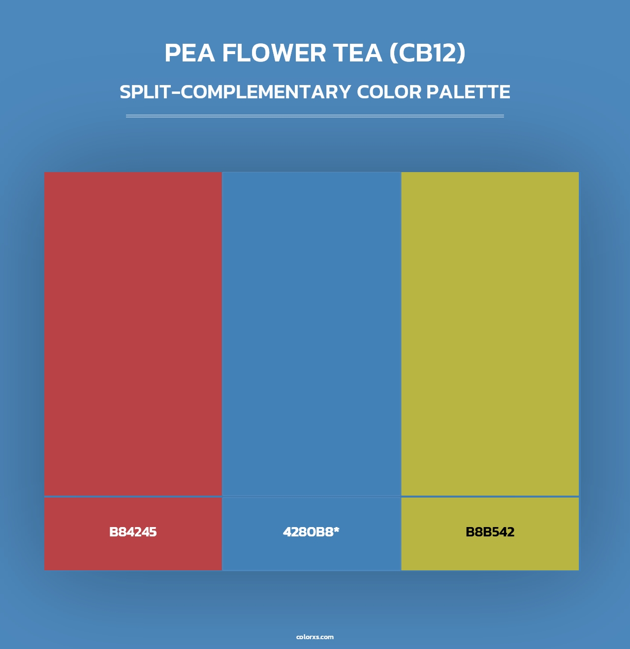 Pea Flower Tea (CB12) - Split-Complementary Color Palette
