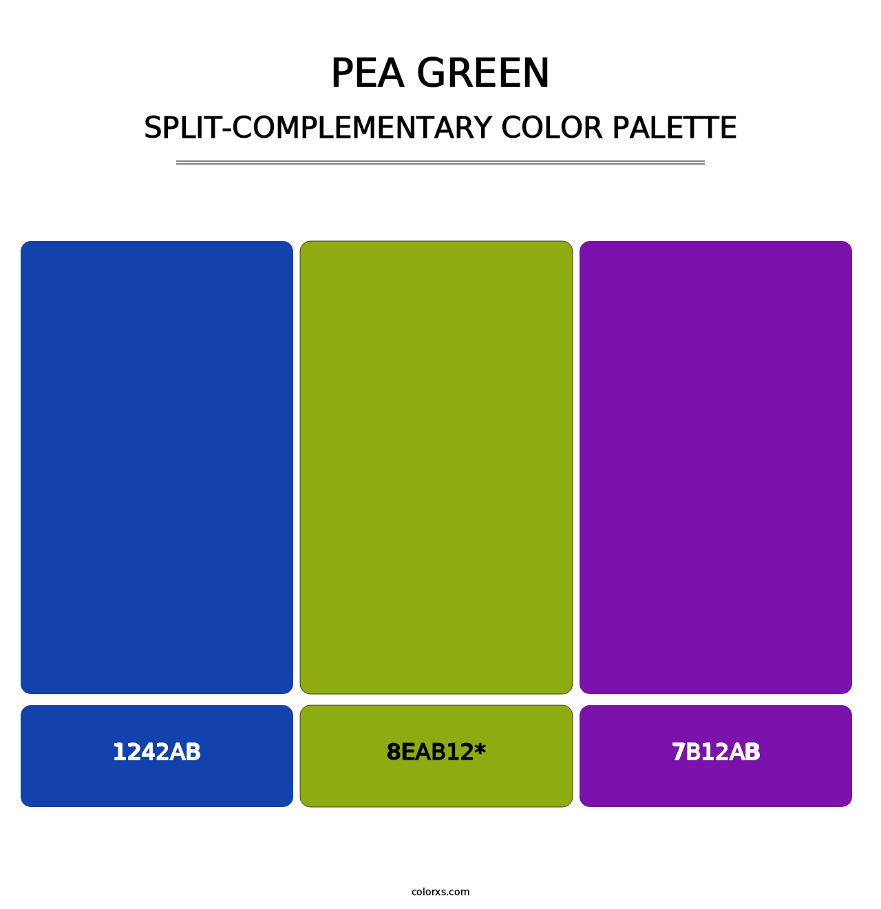 Pea Green - Split-Complementary Color Palette