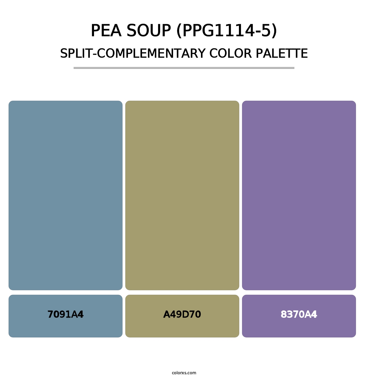 Pea Soup (PPG1114-5) - Split-Complementary Color Palette