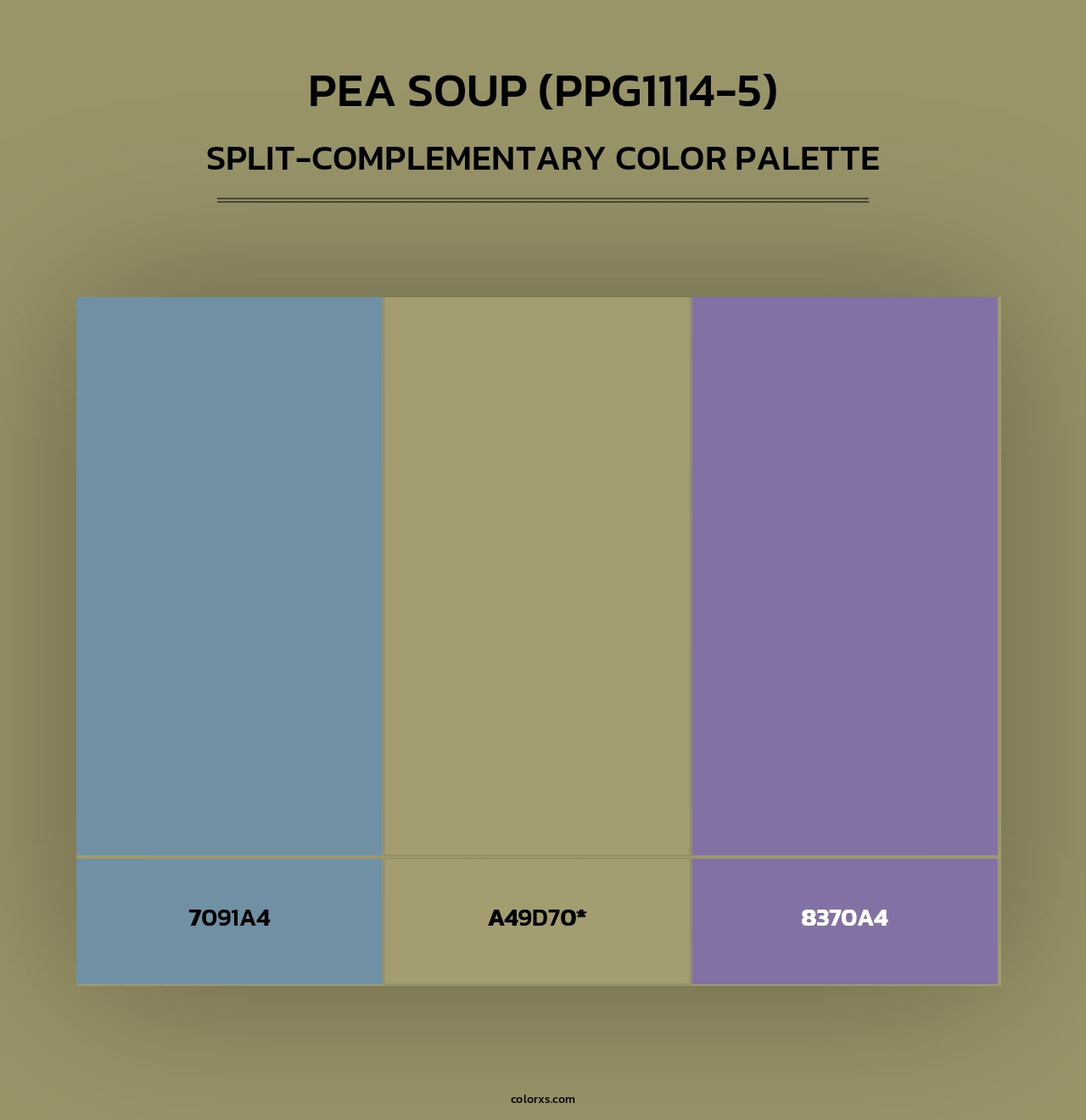 Pea Soup (PPG1114-5) - Split-Complementary Color Palette