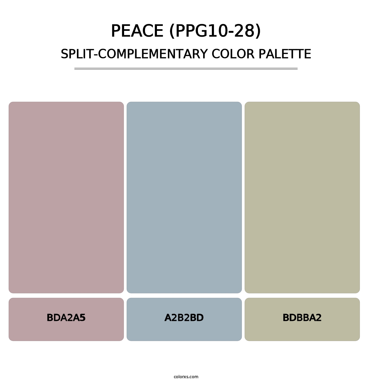 Peace (PPG10-28) - Split-Complementary Color Palette
