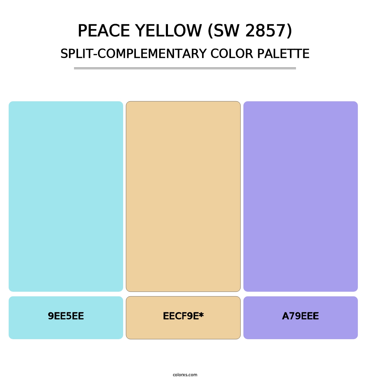 Peace Yellow (SW 2857) - Split-Complementary Color Palette