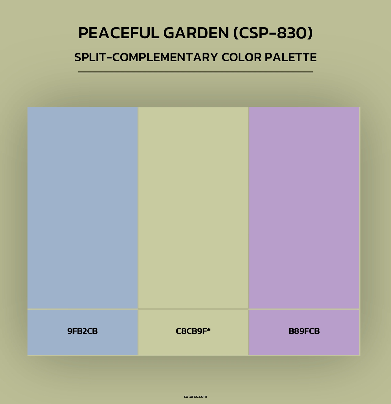 Peaceful Garden (CSP-830) - Split-Complementary Color Palette