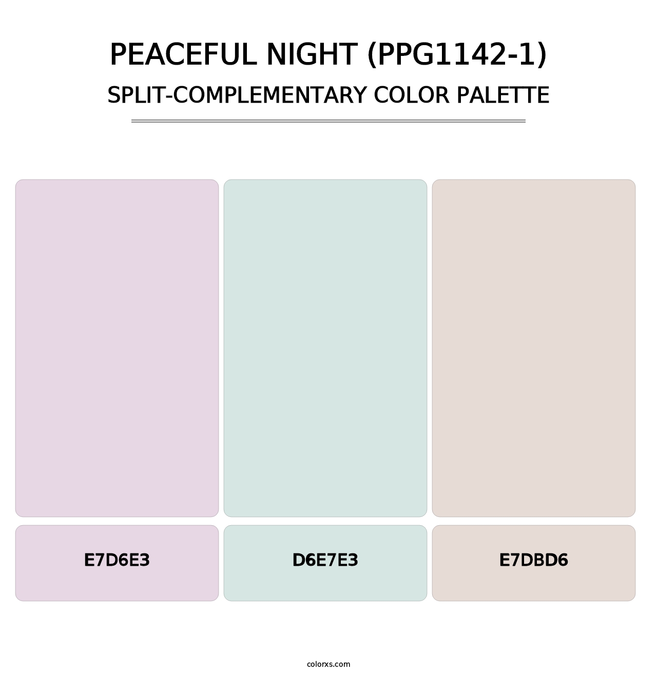 Peaceful Night (PPG1142-1) - Split-Complementary Color Palette