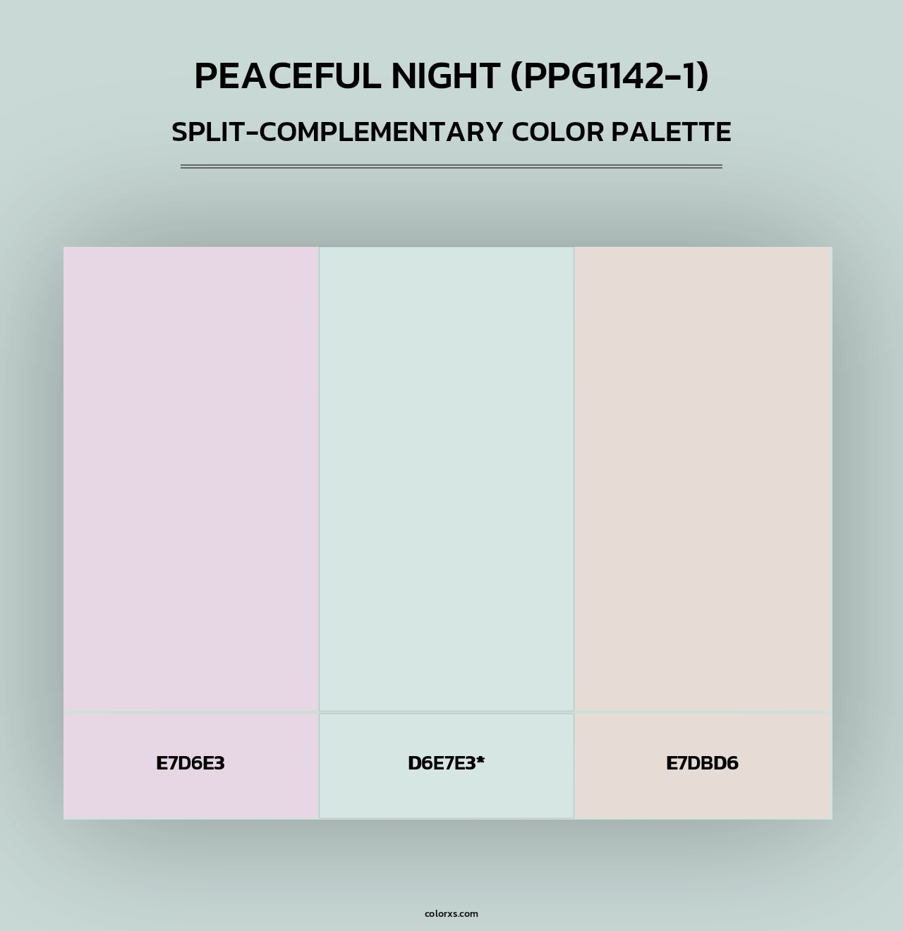 Peaceful Night (PPG1142-1) - Split-Complementary Color Palette
