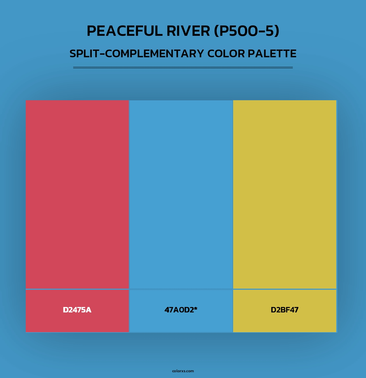 Peaceful River (P500-5) - Split-Complementary Color Palette