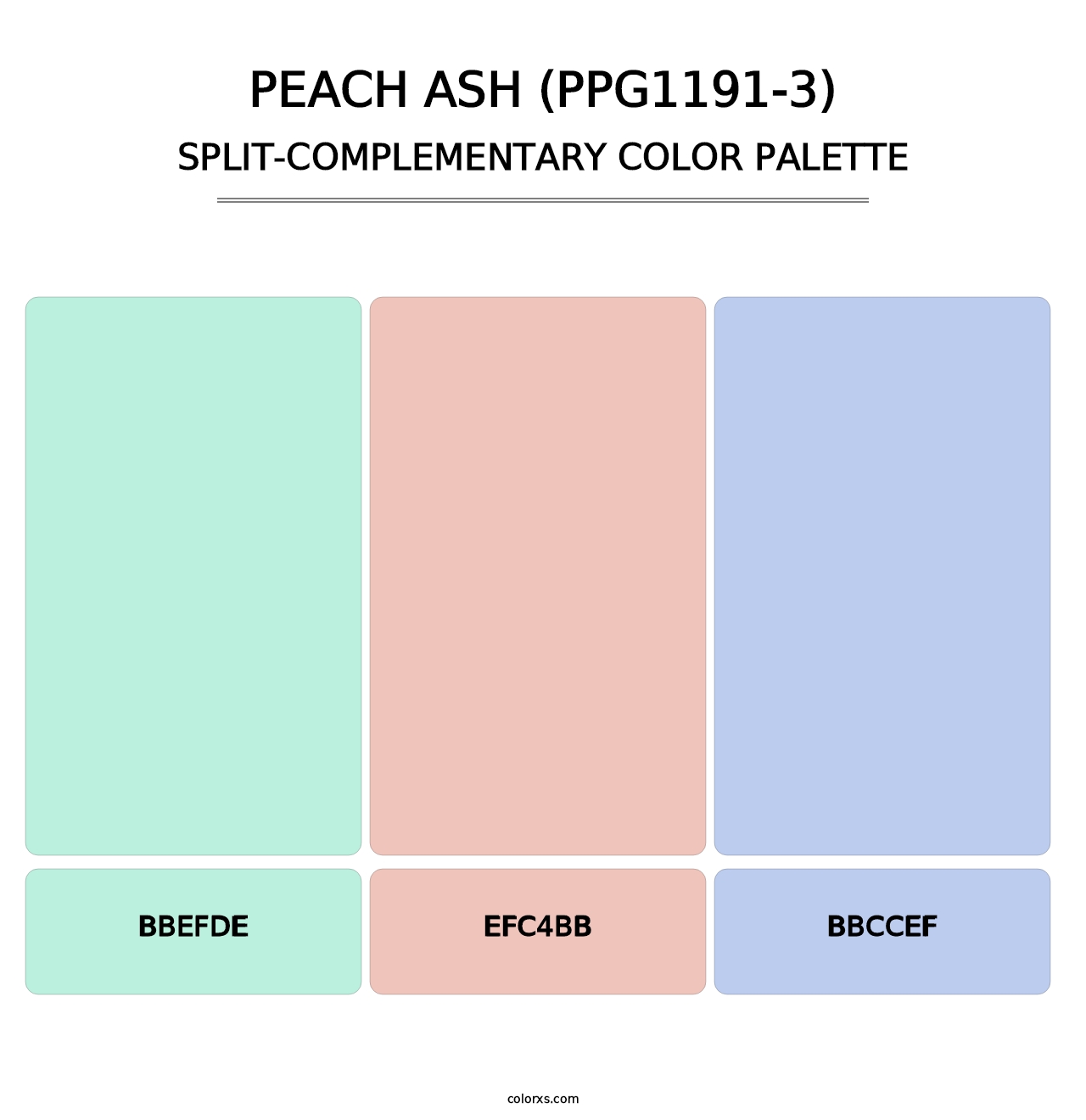 Peach Ash (PPG1191-3) - Split-Complementary Color Palette