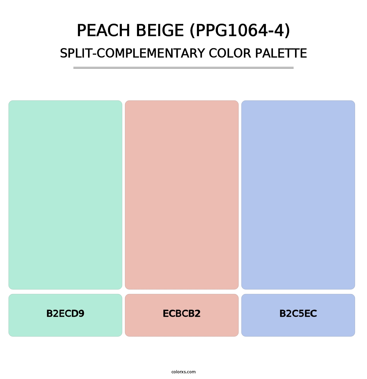 Peach Beige (PPG1064-4) - Split-Complementary Color Palette