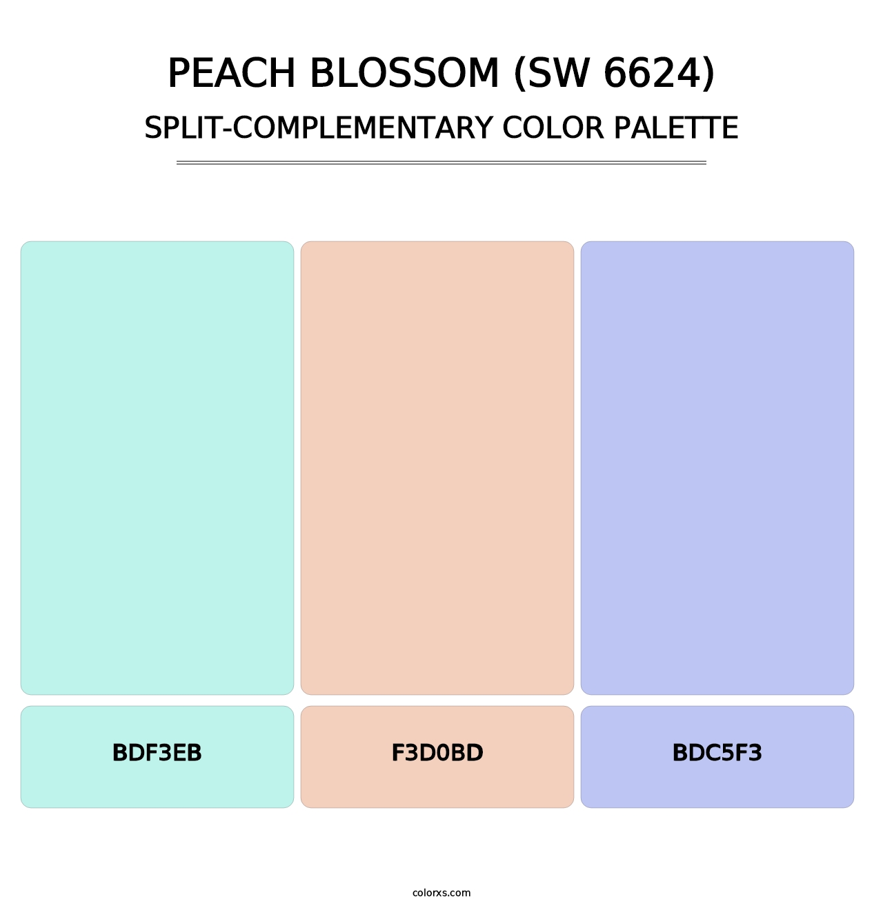 Peach Blossom (SW 6624) - Split-Complementary Color Palette
