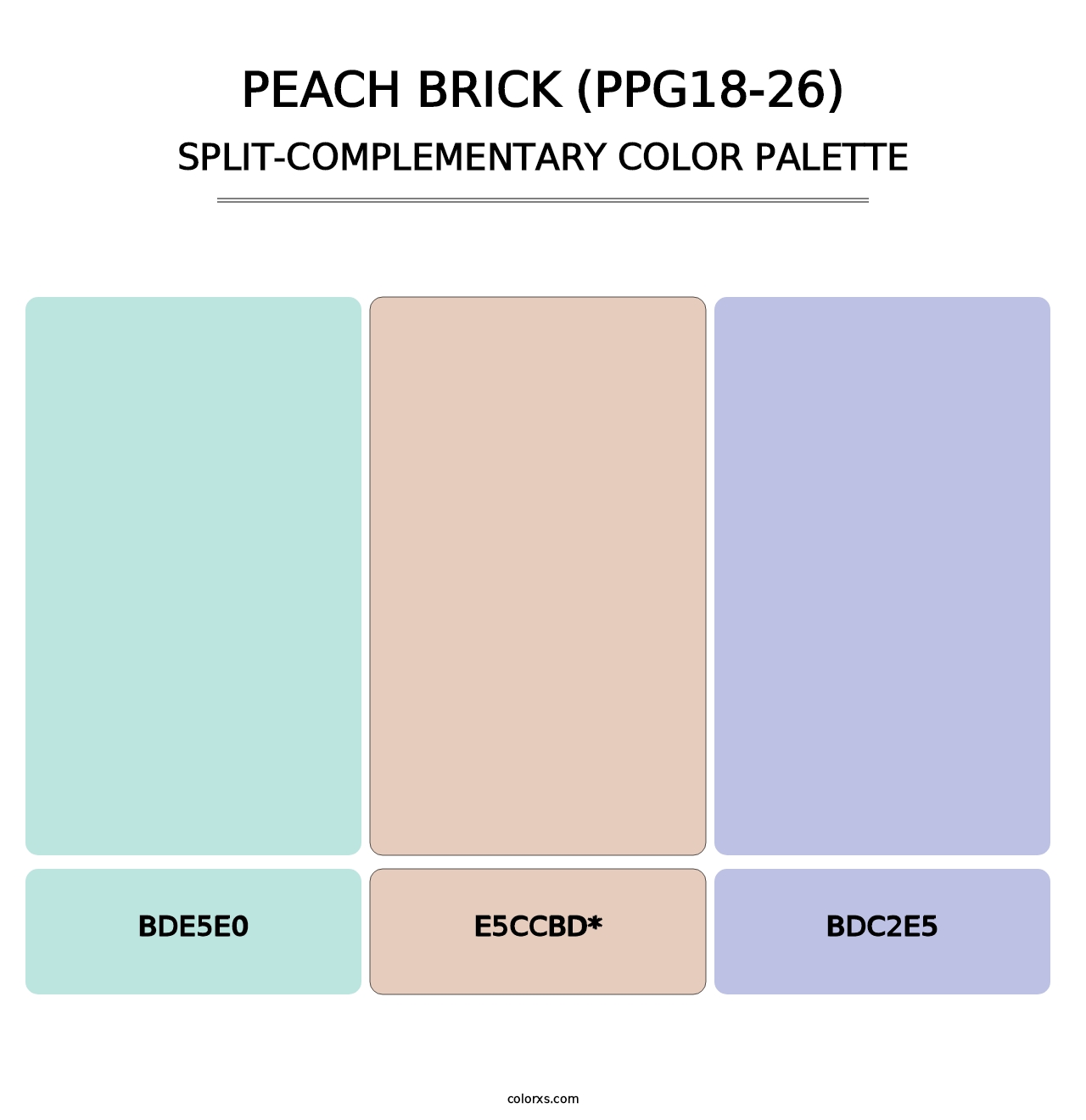 Peach Brick (PPG18-26) - Split-Complementary Color Palette