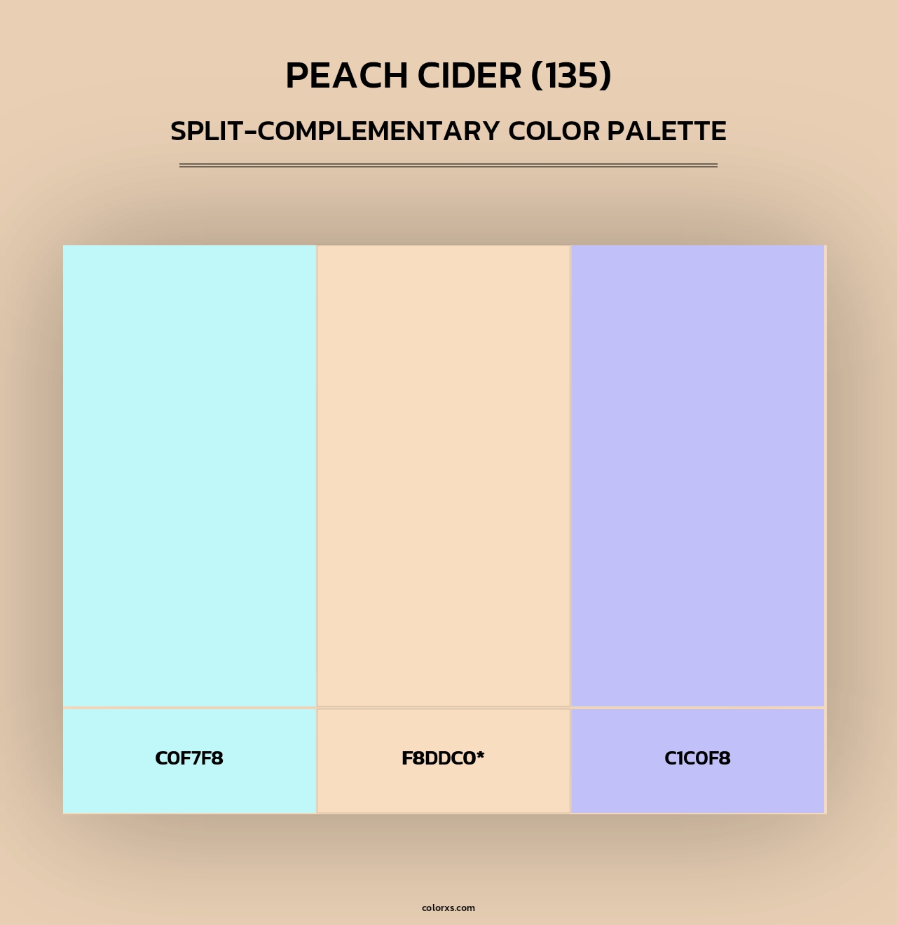 Peach Cider (135) - Split-Complementary Color Palette