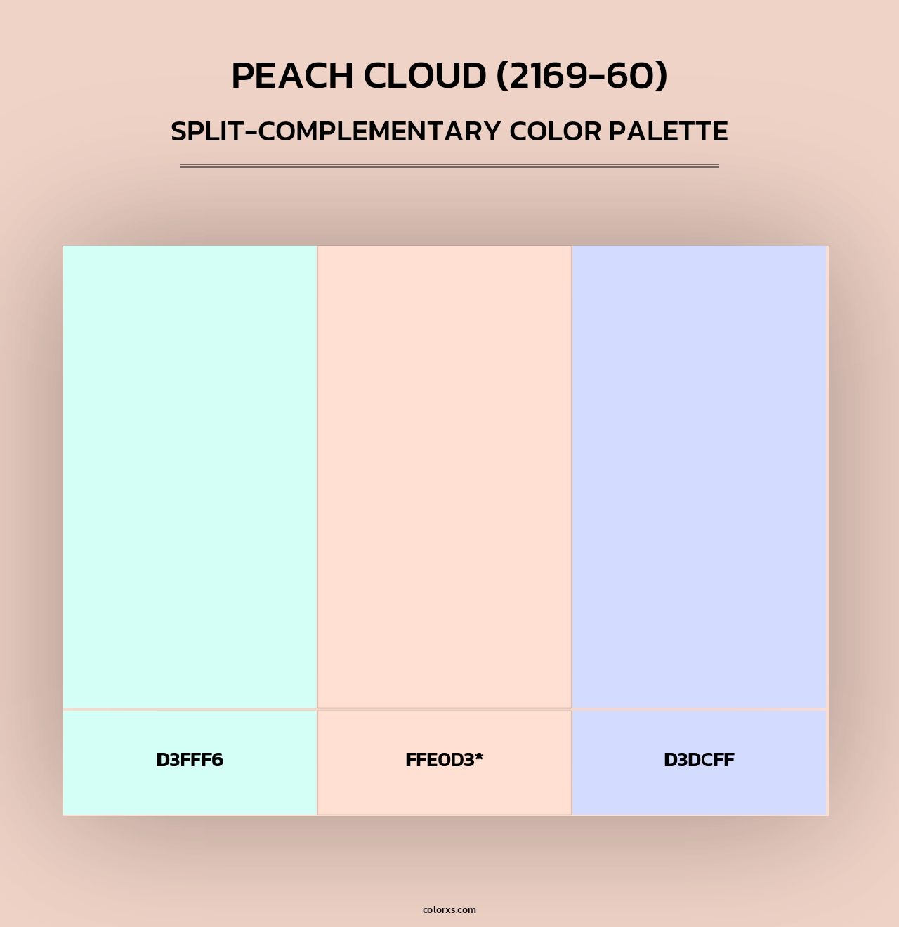 Peach Cloud (2169-60) - Split-Complementary Color Palette