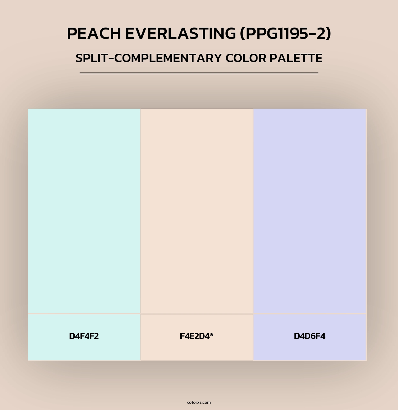 Peach Everlasting (PPG1195-2) - Split-Complementary Color Palette