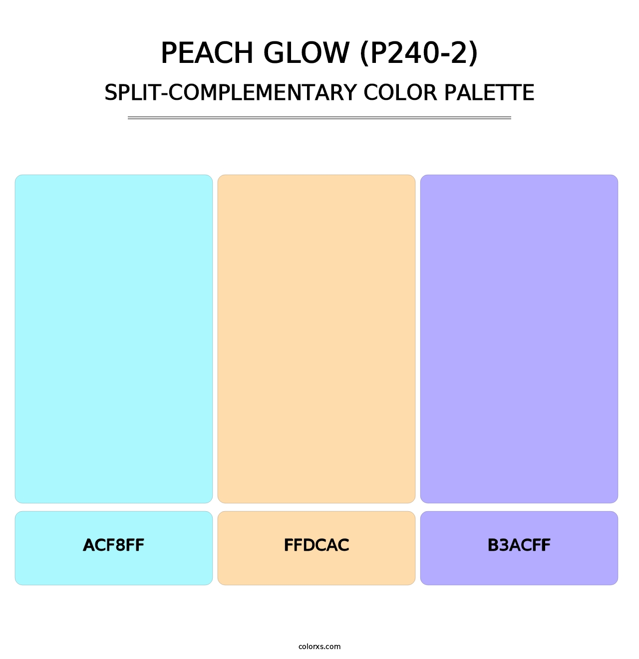 Peach Glow (P240-2) - Split-Complementary Color Palette