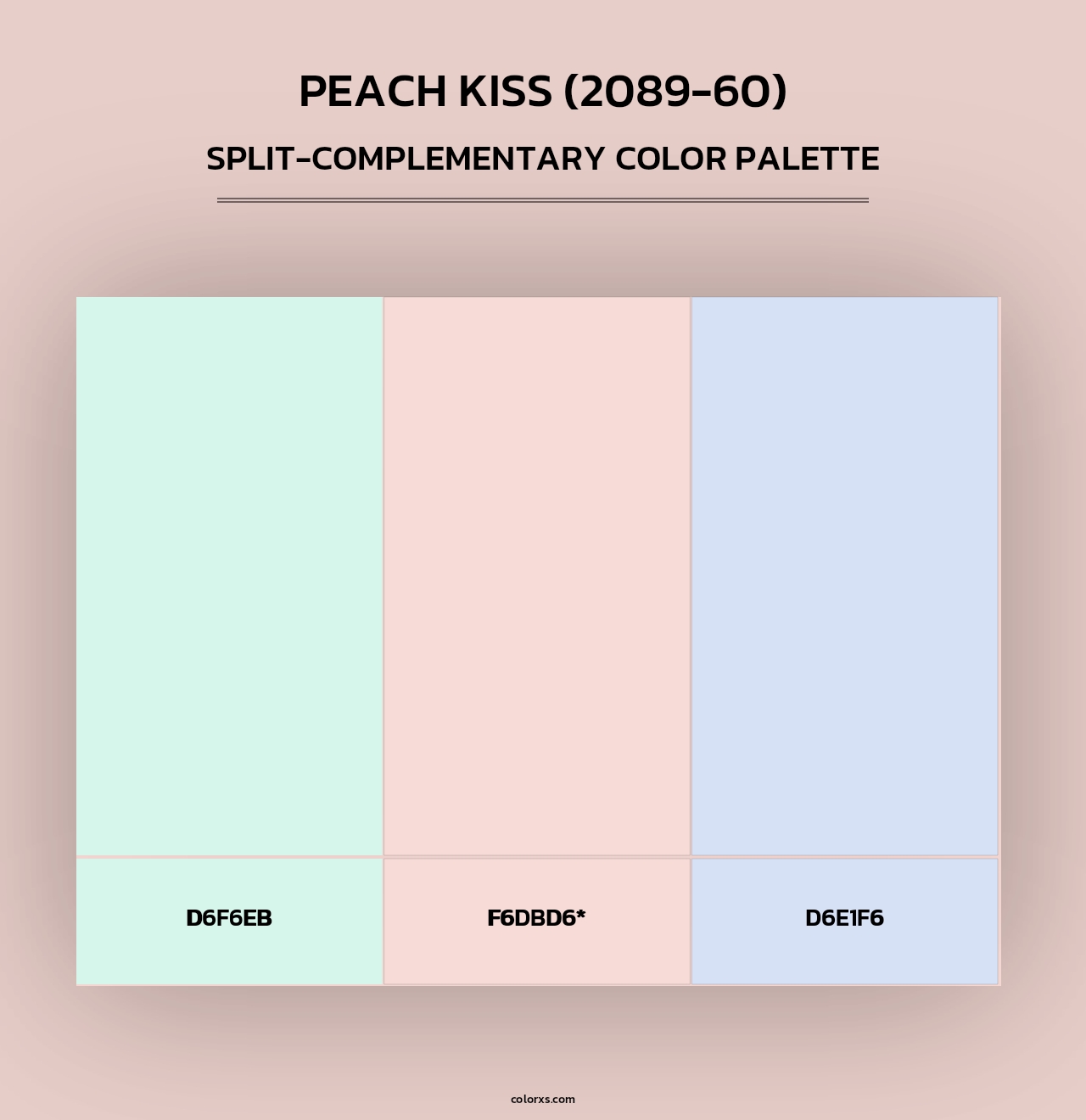 Peach Kiss (2089-60) - Split-Complementary Color Palette