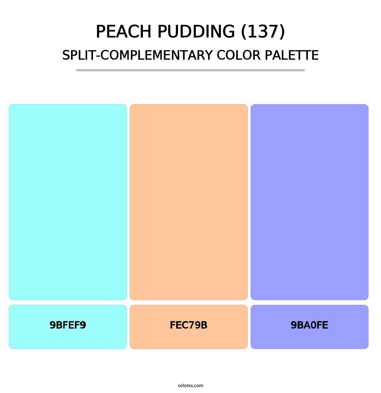 Peach Pudding (137) - Split-Complementary Color Palette