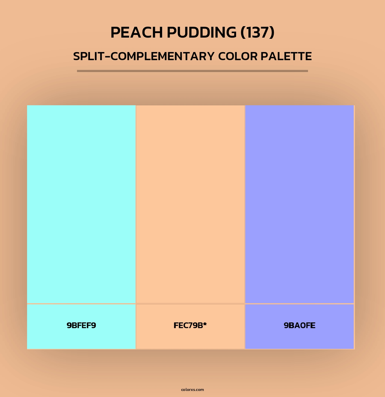 Peach Pudding (137) - Split-Complementary Color Palette