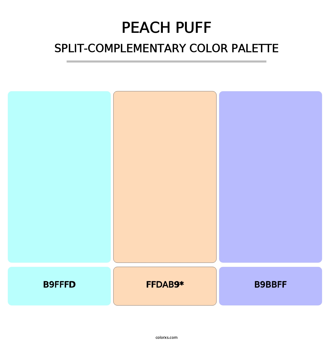 Peach Puff - Split-Complementary Color Palette
