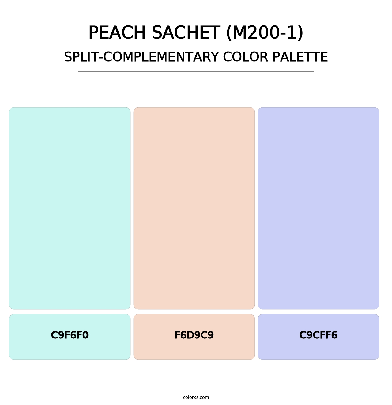 Peach Sachet (M200-1) - Split-Complementary Color Palette