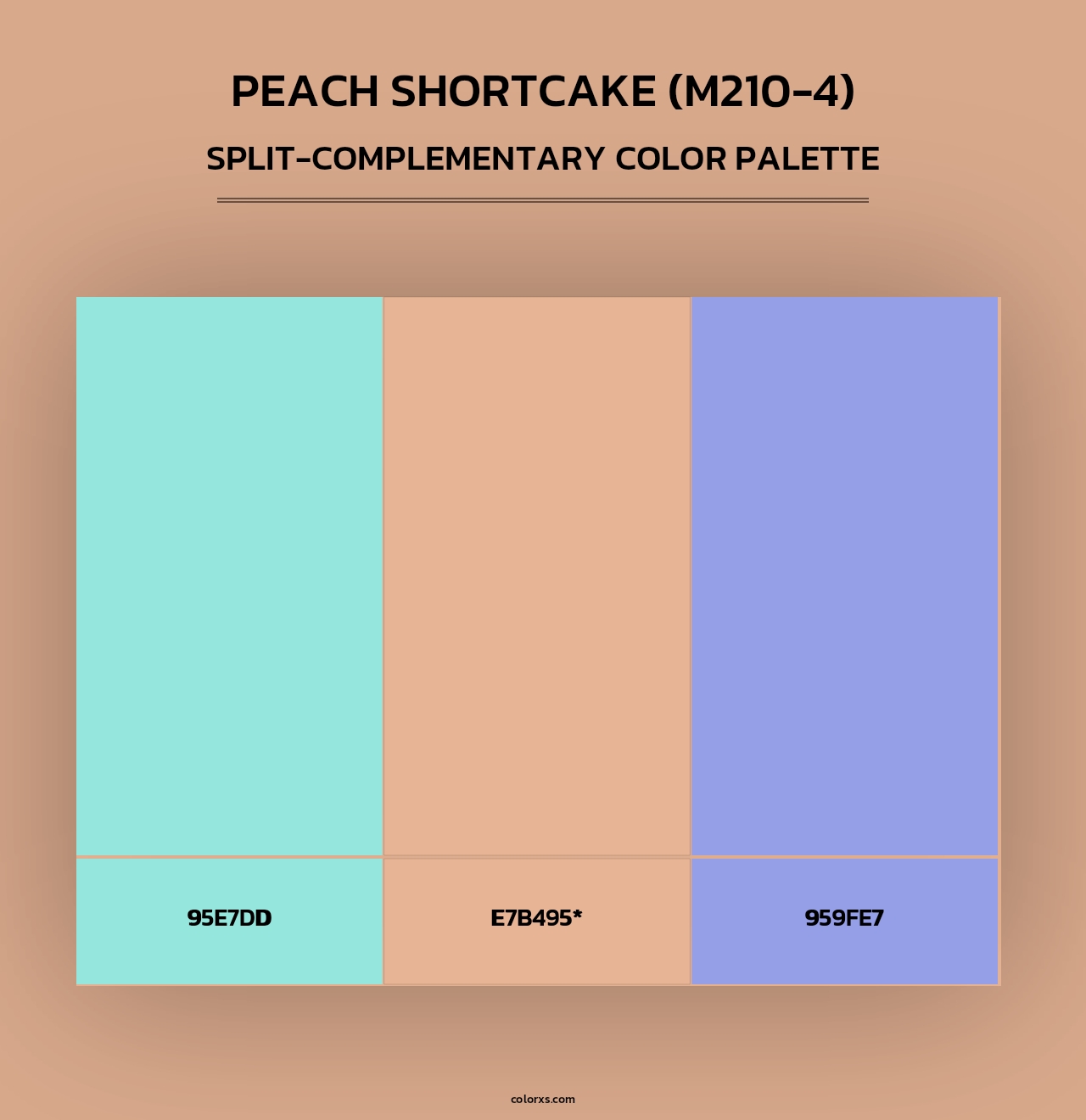Peach Shortcake (M210-4) - Split-Complementary Color Palette