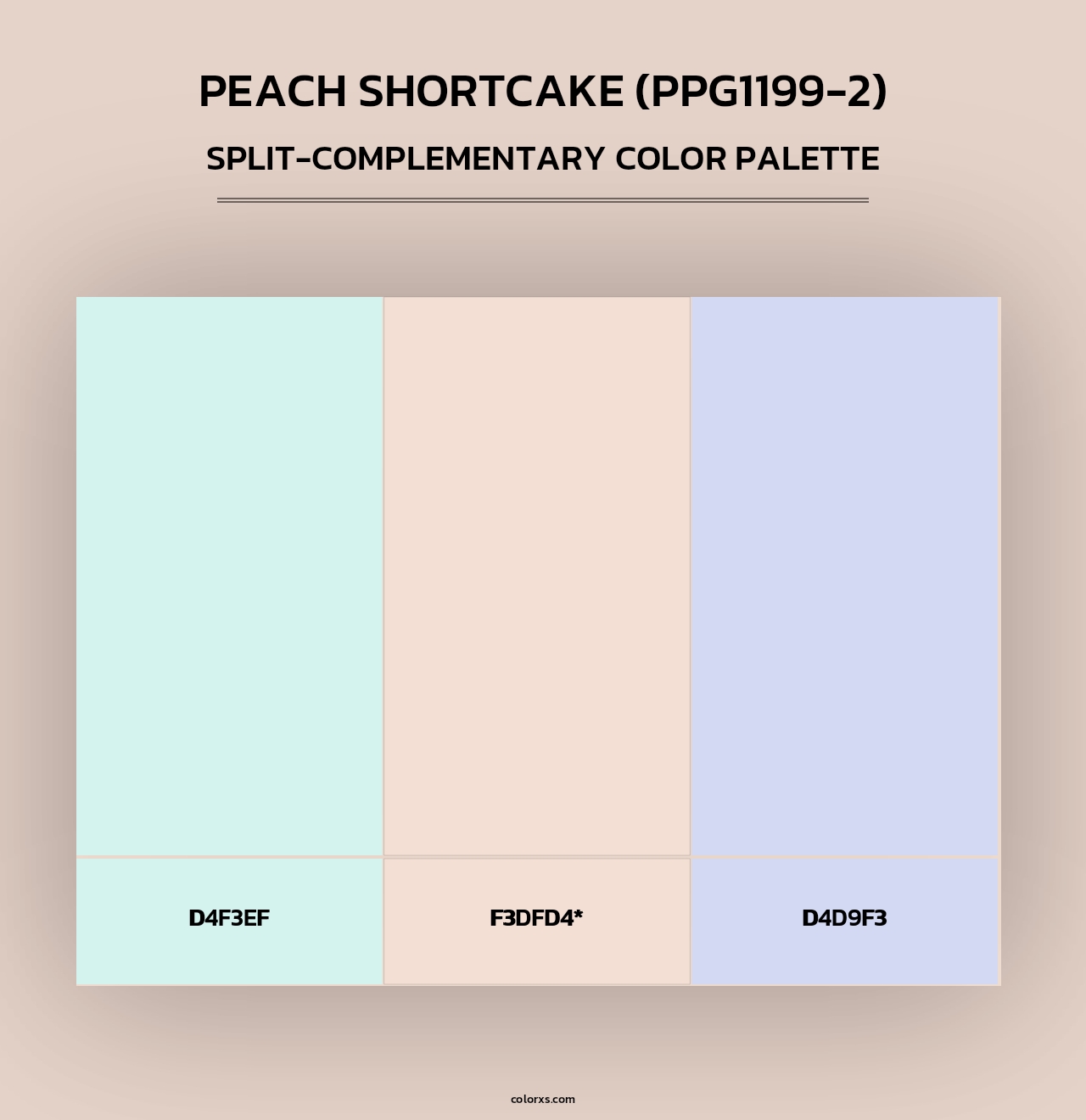 Peach Shortcake (PPG1199-2) - Split-Complementary Color Palette