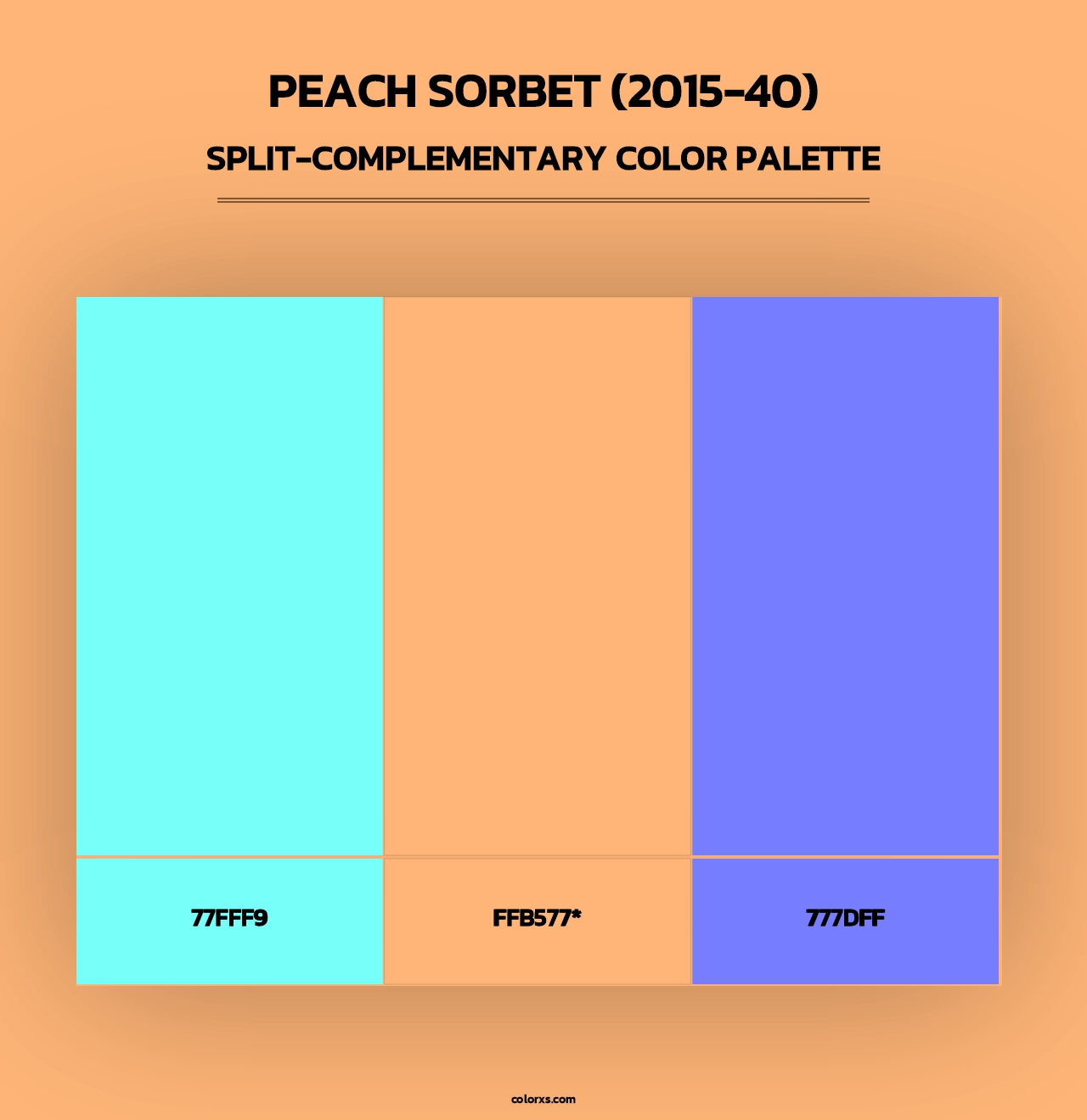 Peach Sorbet (2015-40) - Split-Complementary Color Palette