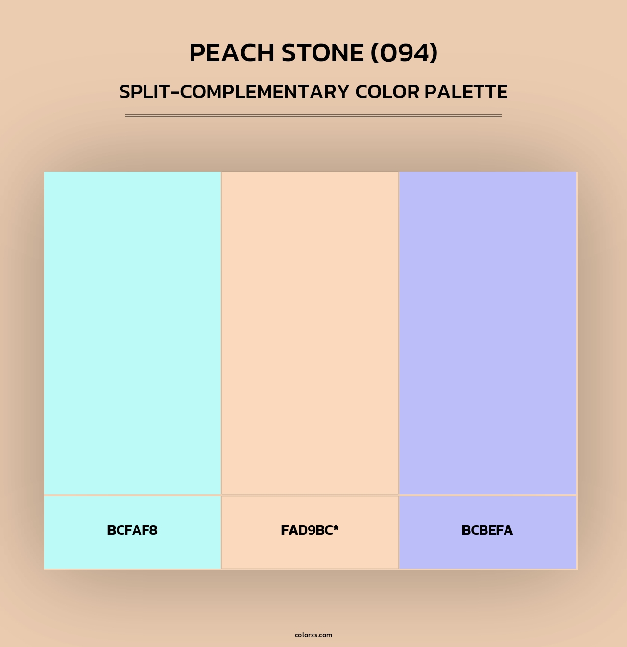 Peach Stone (094) - Split-Complementary Color Palette