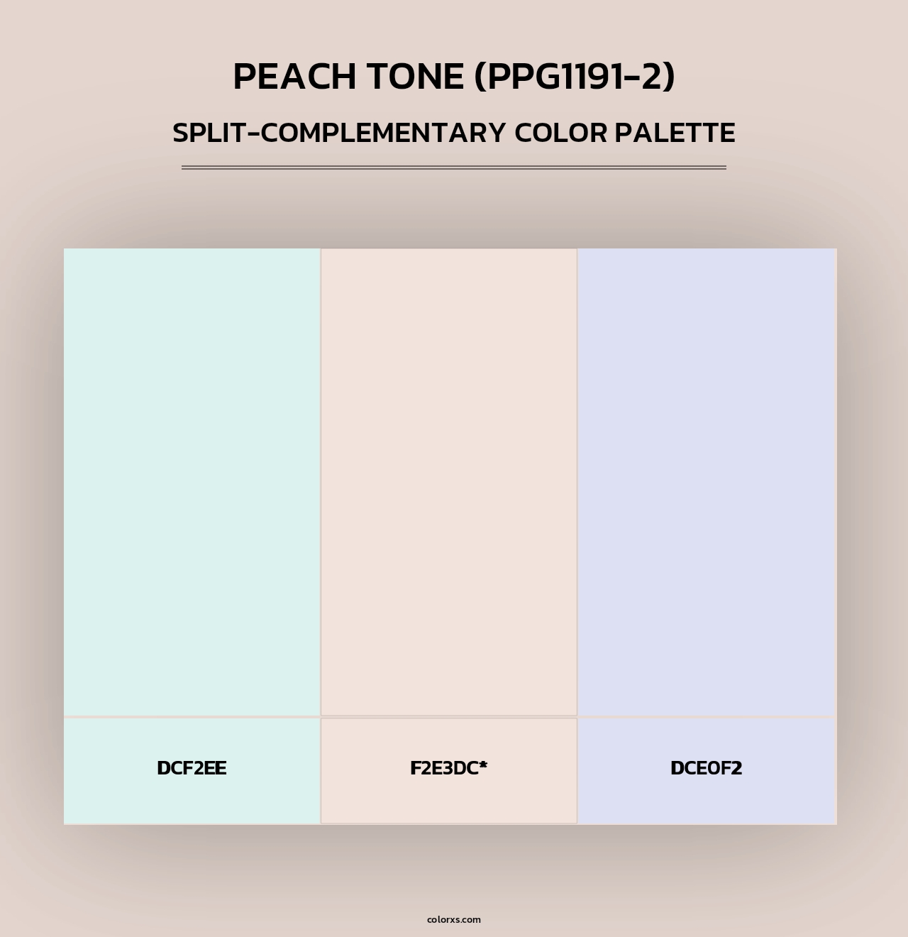 Peach Tone (PPG1191-2) - Split-Complementary Color Palette
