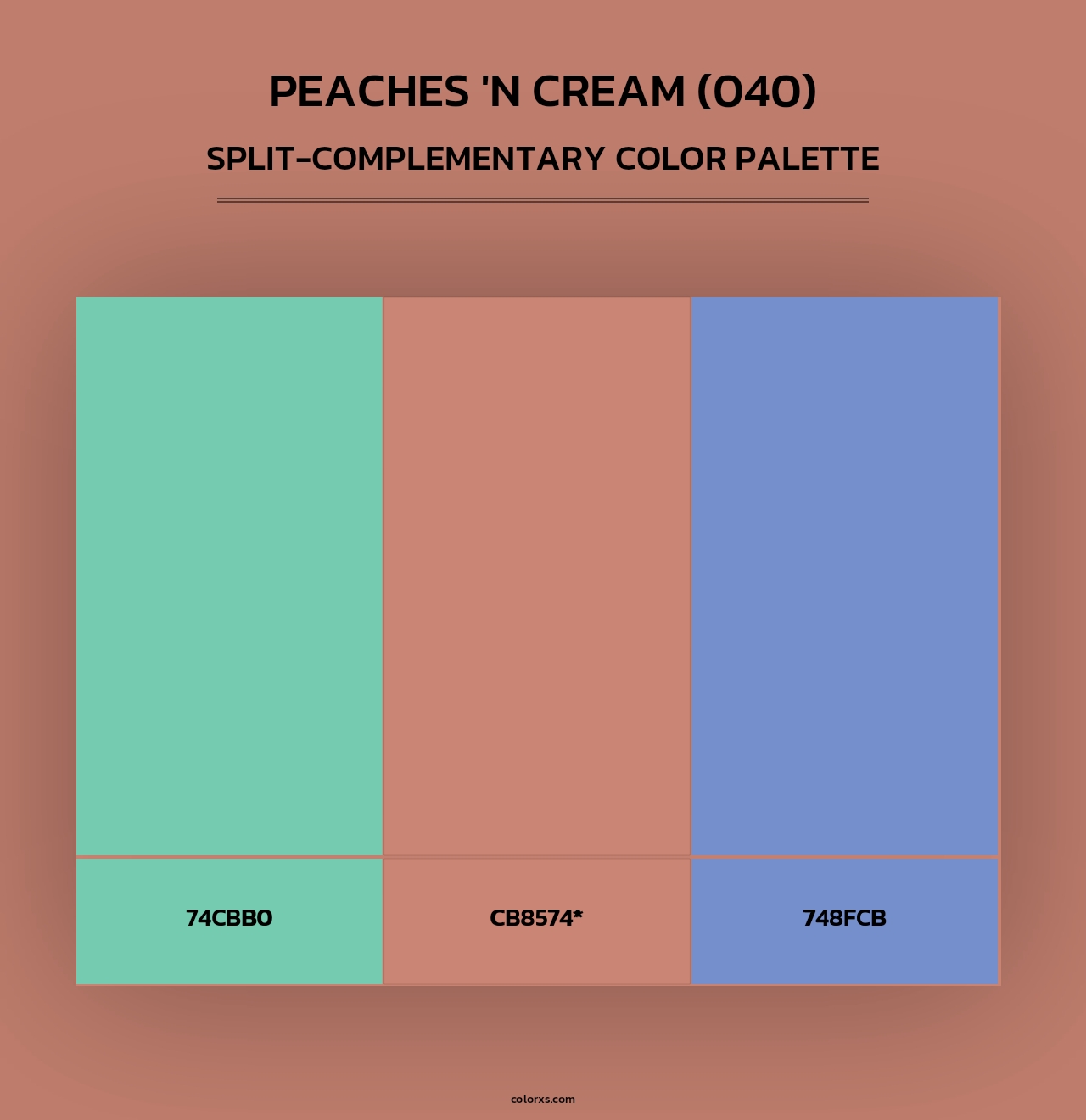 Peaches 'n Cream (040) - Split-Complementary Color Palette