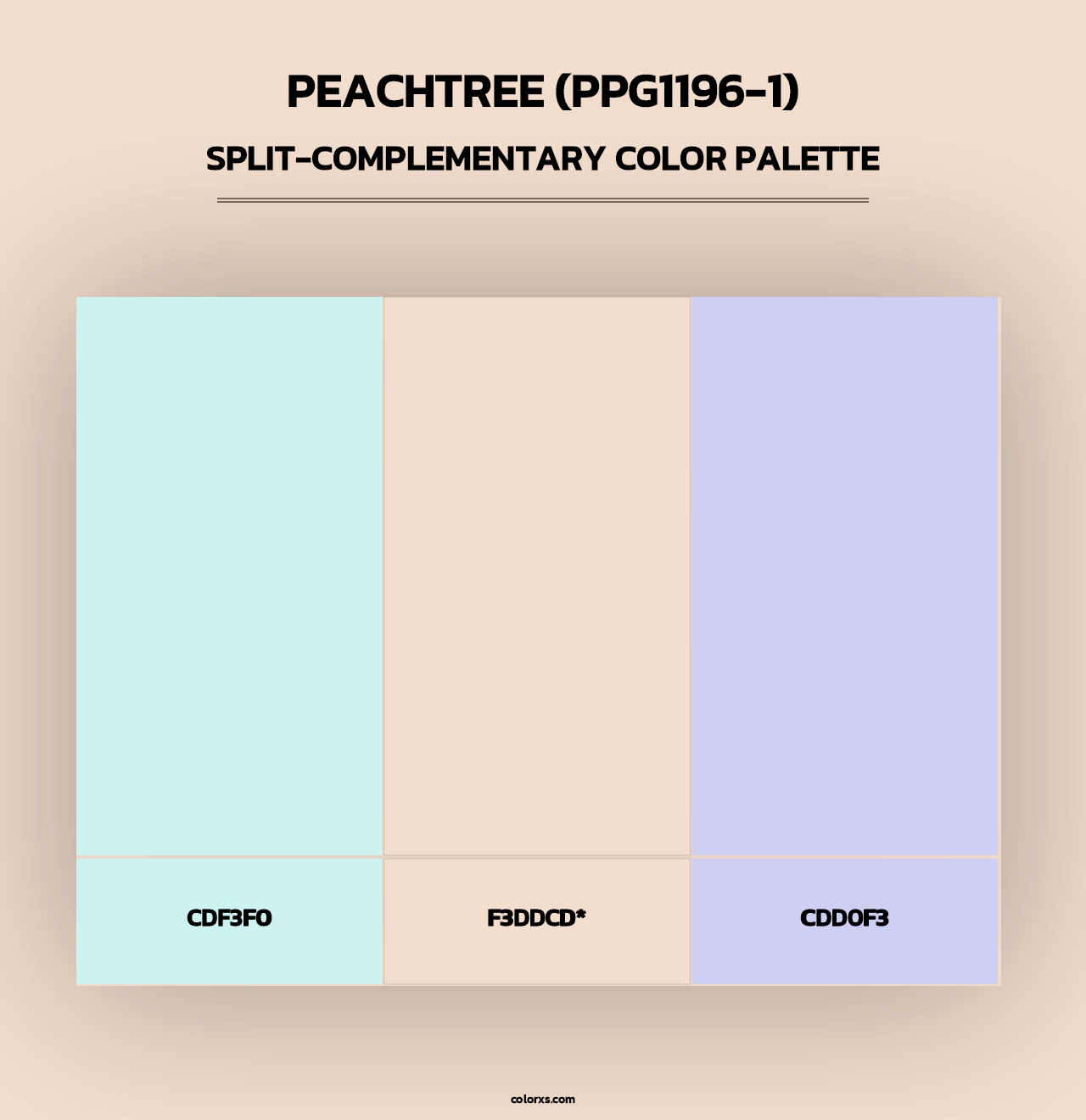 Peachtree (PPG1196-1) - Split-Complementary Color Palette