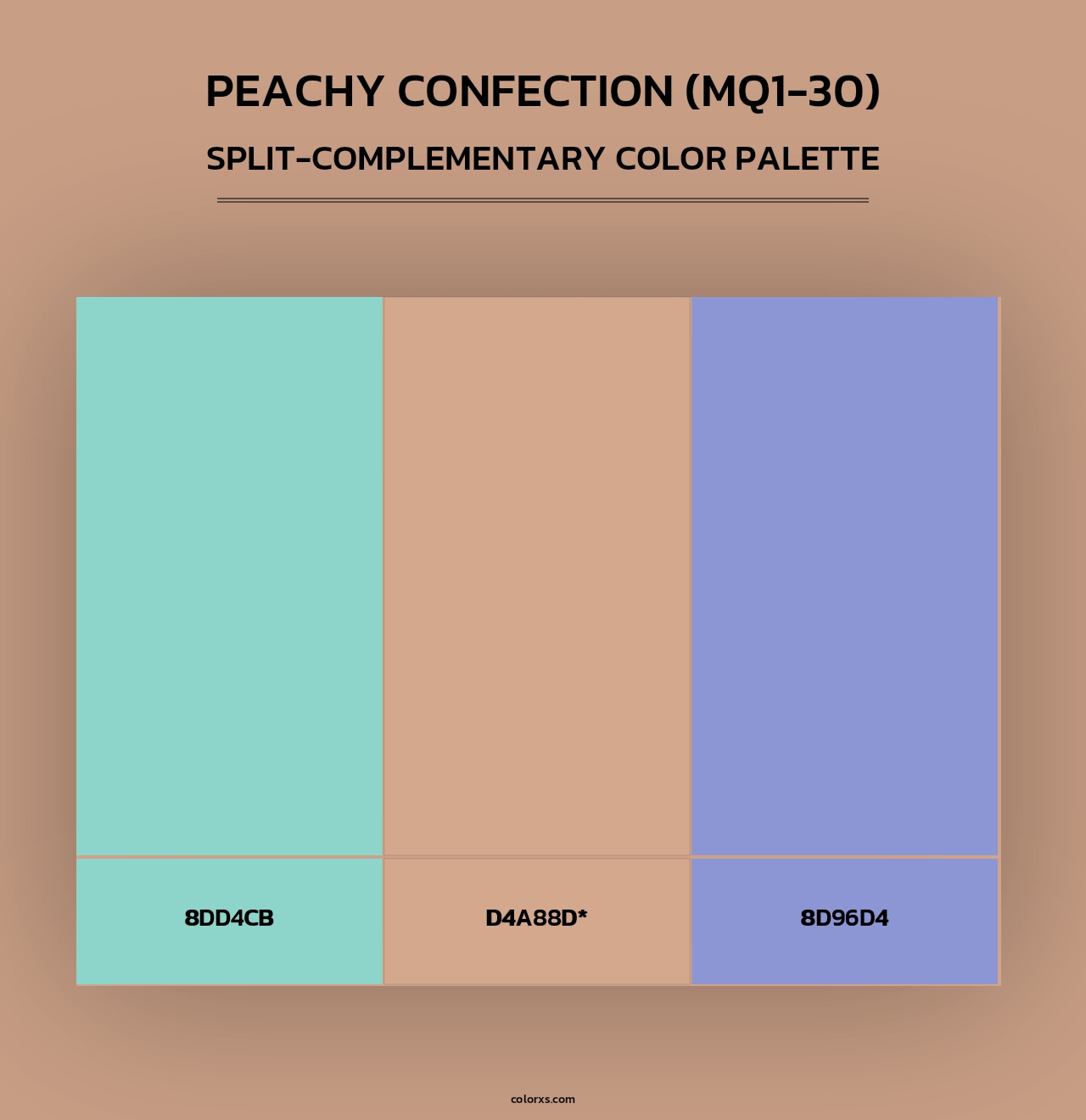 Peachy Confection (MQ1-30) - Split-Complementary Color Palette