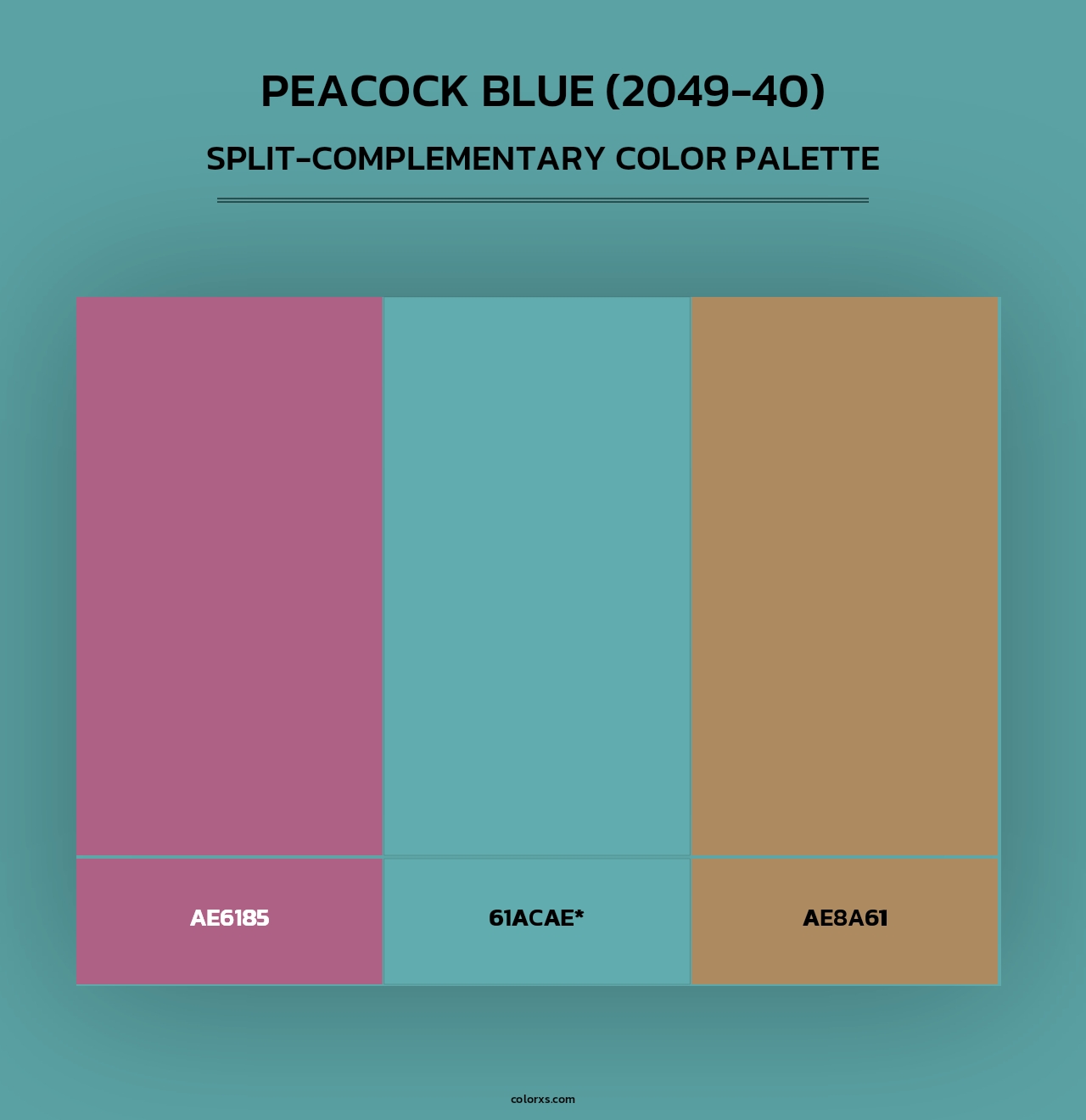 Peacock Blue (2049-40) - Split-Complementary Color Palette