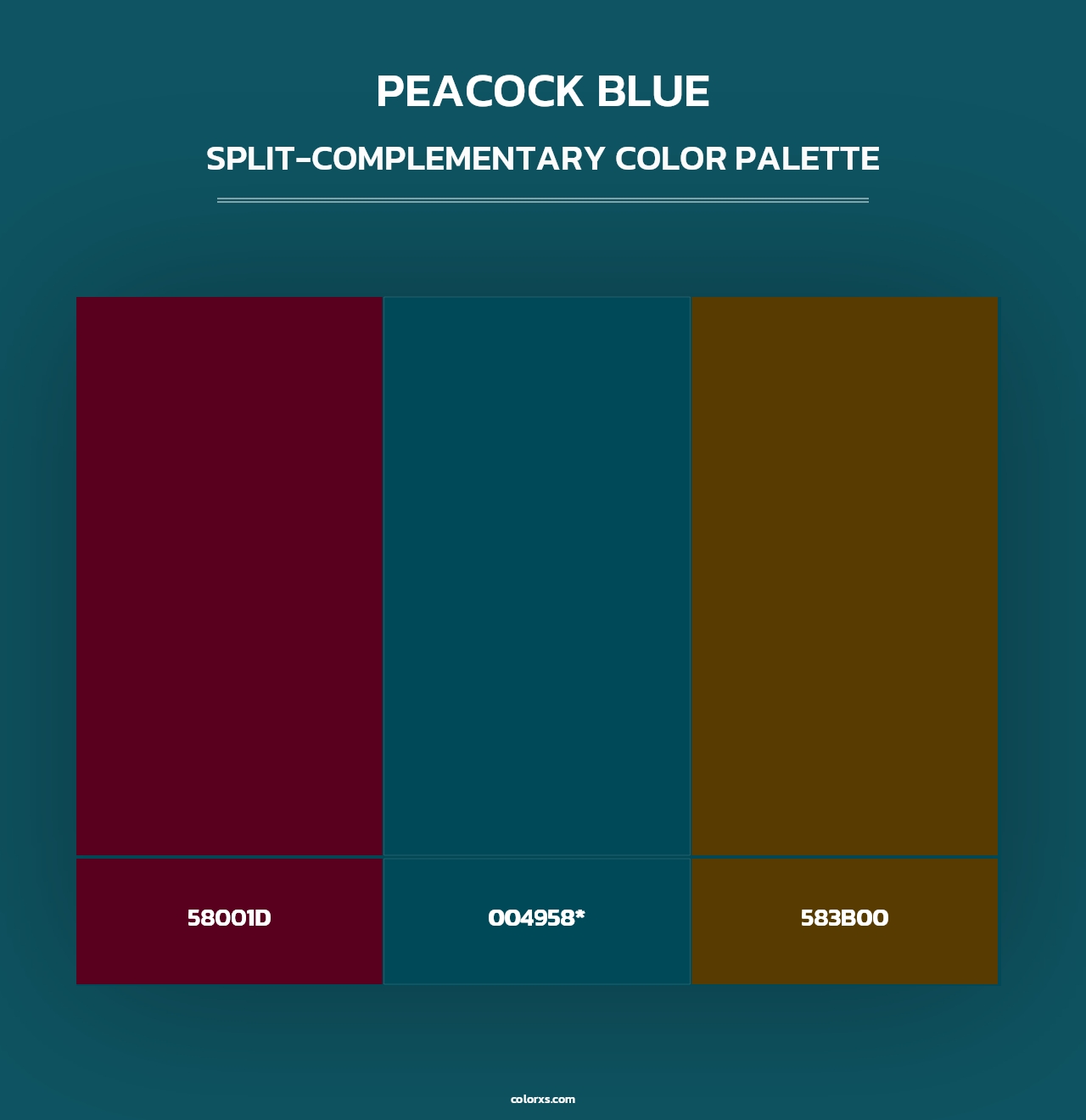 Peacock Blue - Split-Complementary Color Palette