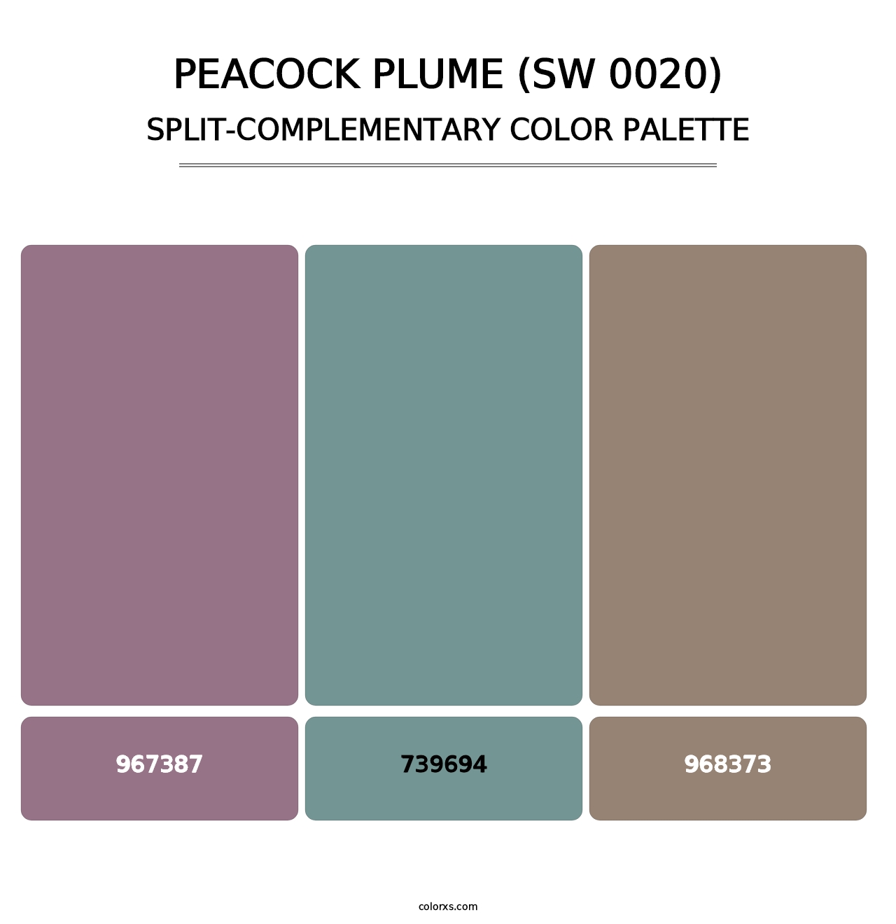 Peacock Plume (SW 0020) - Split-Complementary Color Palette