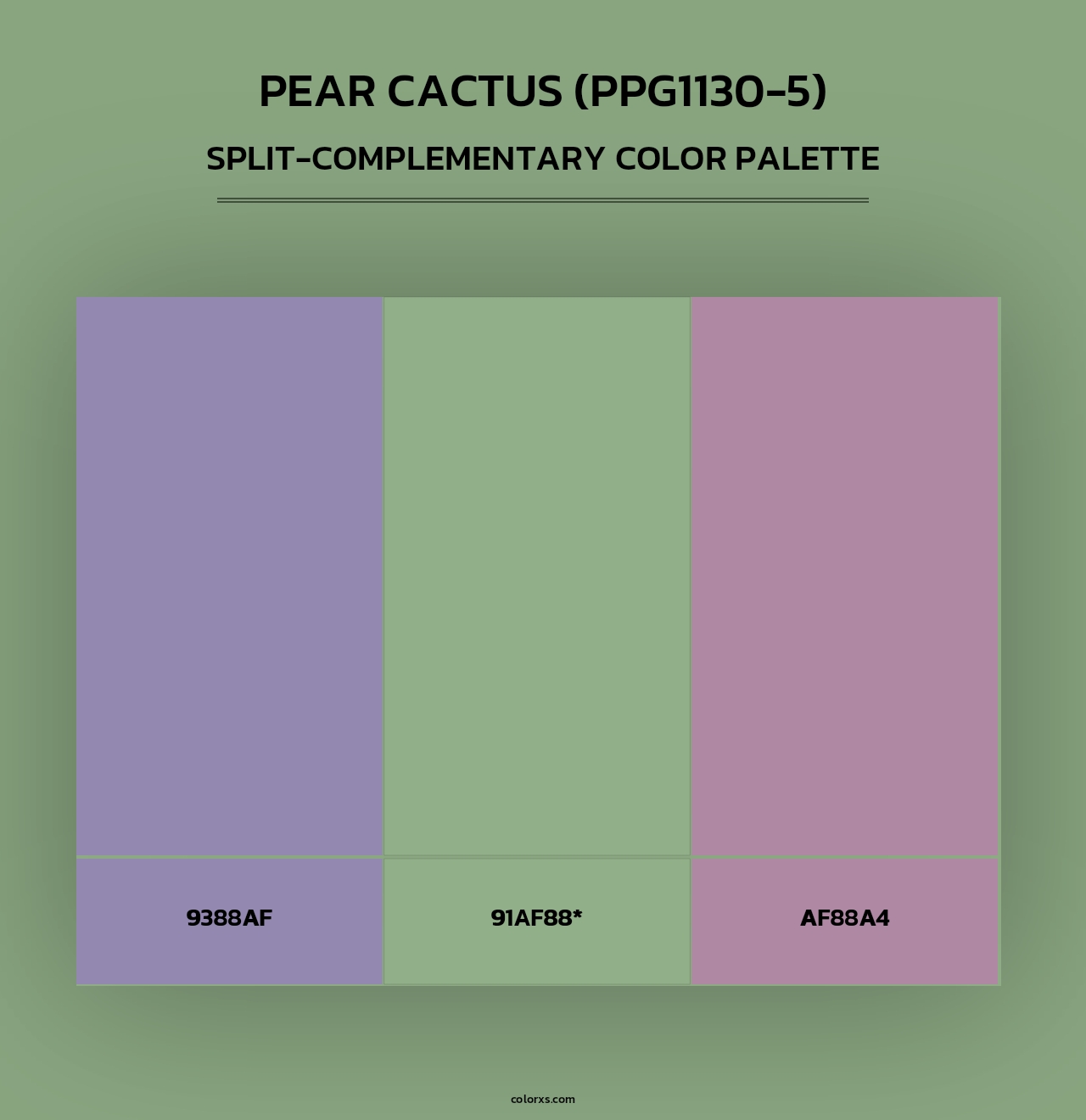 Pear Cactus (PPG1130-5) - Split-Complementary Color Palette