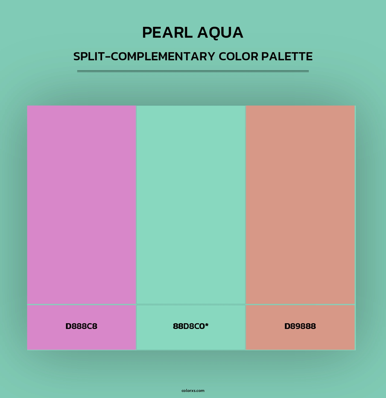 Pearl Aqua - Split-Complementary Color Palette
