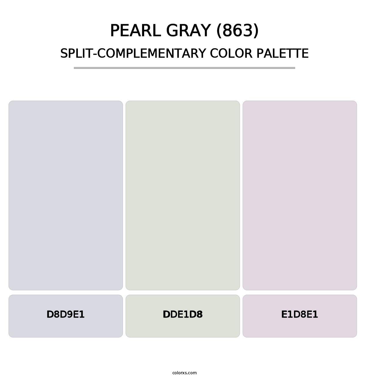 Pearl Gray (863) - Split-Complementary Color Palette