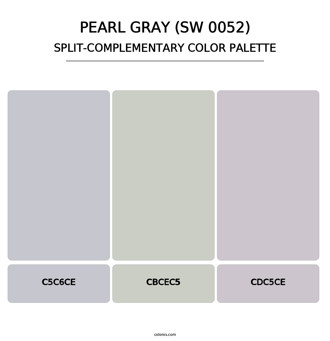 Pearl Gray (SW 0052) - Split-Complementary Color Palette