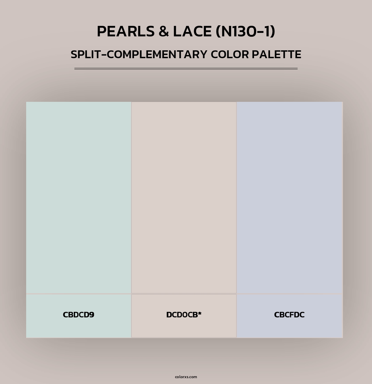 Pearls & Lace (N130-1) - Split-Complementary Color Palette