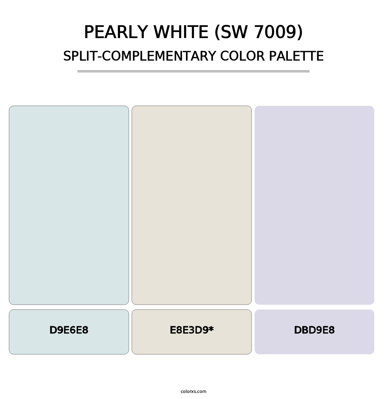 Pearly White (SW 7009) - Split-Complementary Color Palette