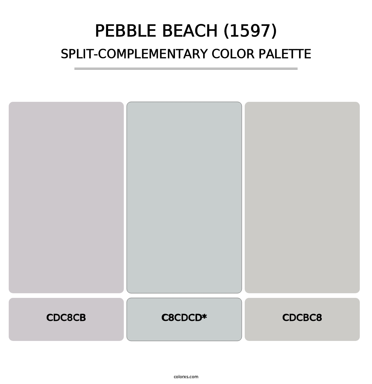 Pebble Beach (1597) - Split-Complementary Color Palette