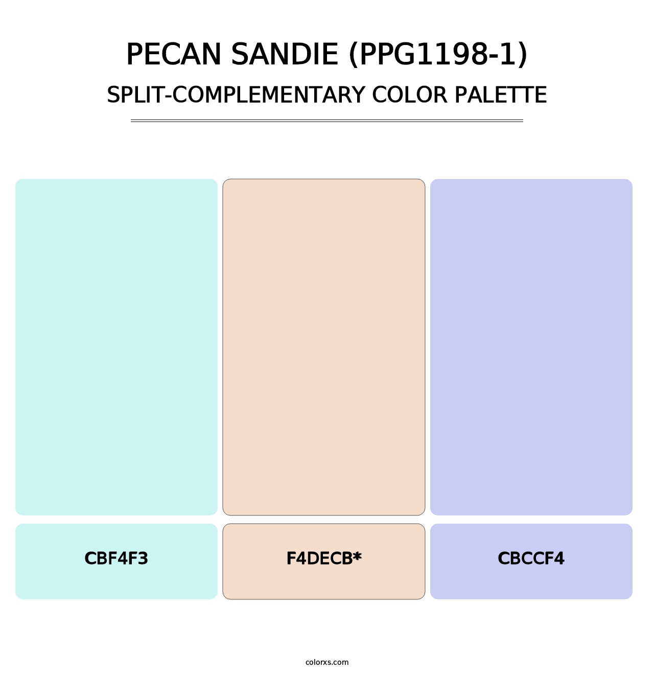 Pecan Sandie (PPG1198-1) - Split-Complementary Color Palette
