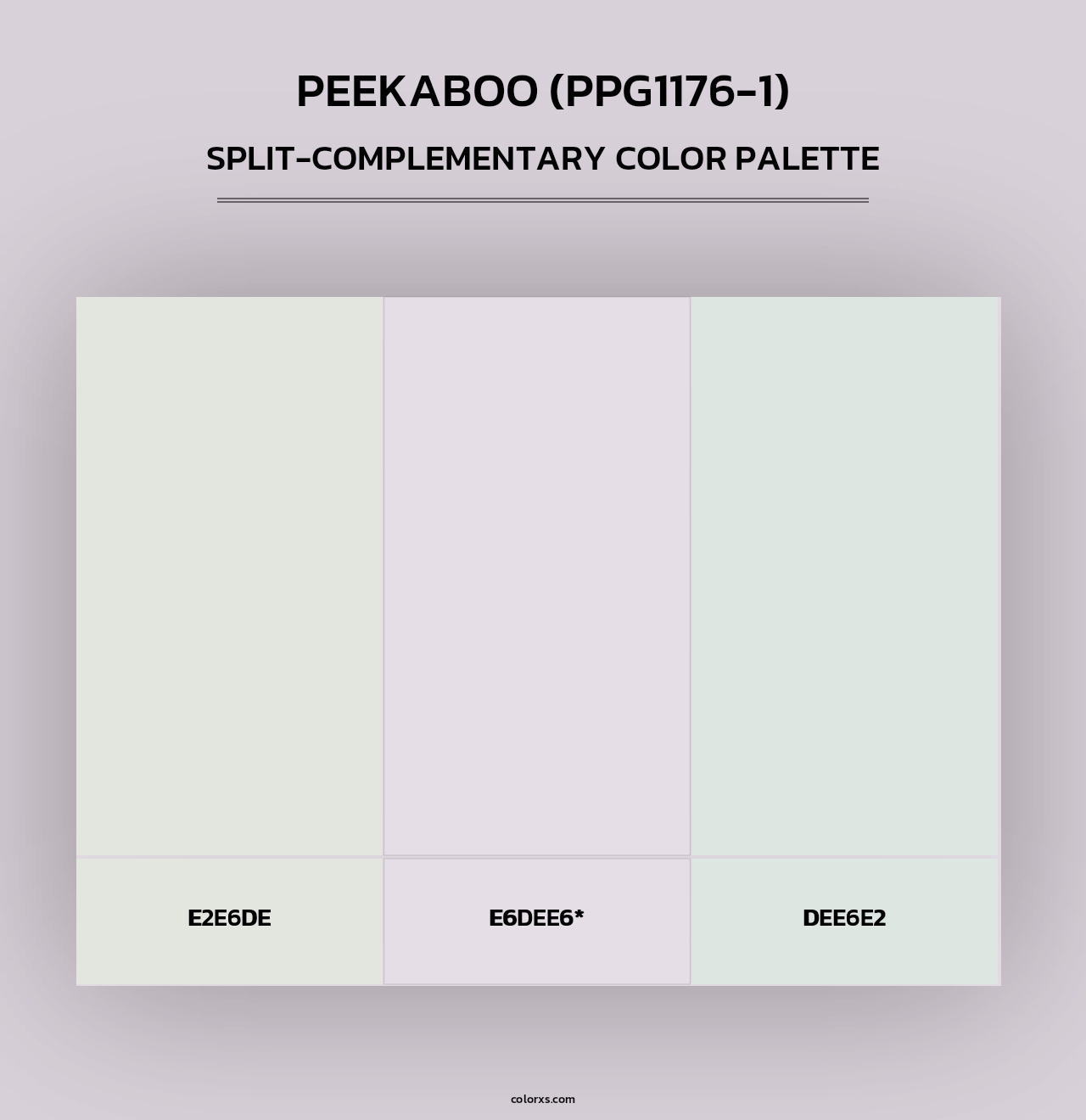 Peekaboo (PPG1176-1) - Split-Complementary Color Palette